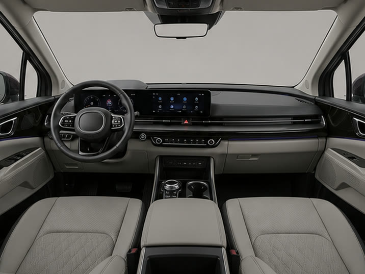 Kia Carens 1.5 T-GDi Prestige – dashboard en voorstoelen
