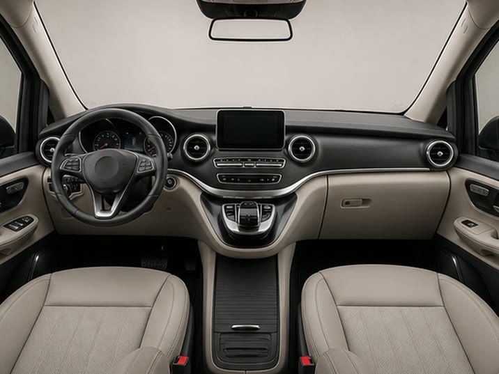Mercedes-Benz V-Klasse V 220 d Lang Avantgarde – dashboard en voorstoelen