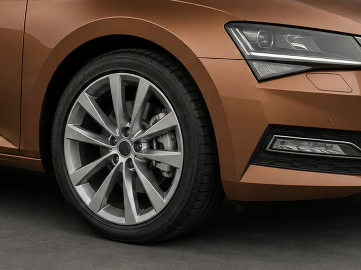 Skoda Superb 2.0 TSI 4x4 Sportline – wiel en exterieurdetail