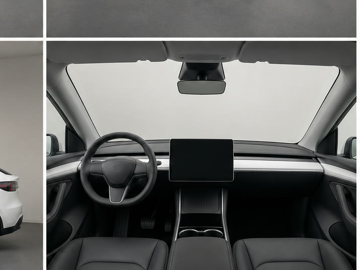 Tesla Model S Long Range AWD – dashboard en voorstoelen