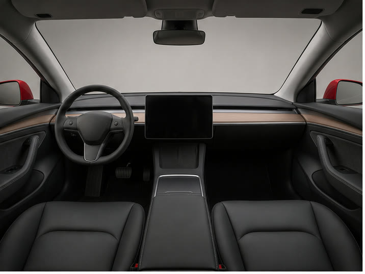 Tesla Model S Standard Range – dashboard en voorstoelen