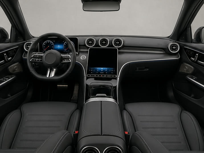 Mercedes-Benz C-Klasse C 200 AMG Line Premium Plus – dashboard en voorstoelen