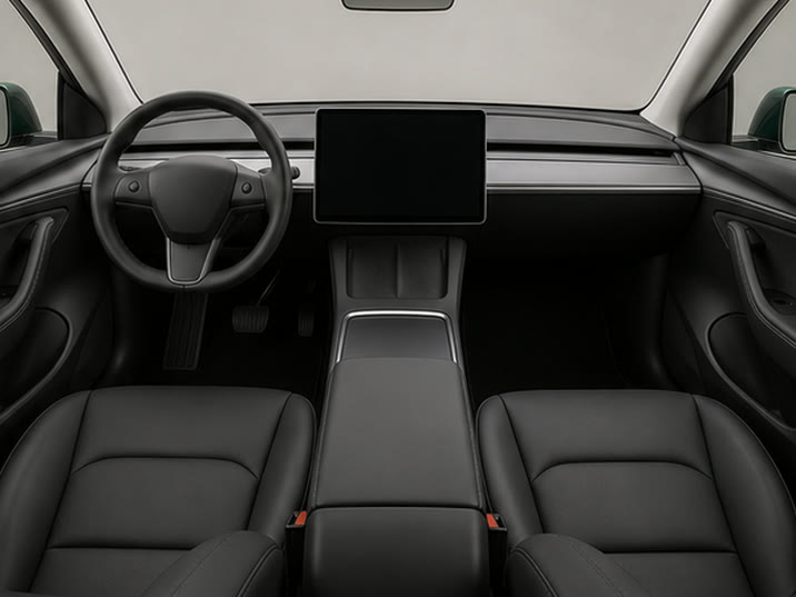 Tesla Model S Long Range Plus – dashboard en voorstoelen