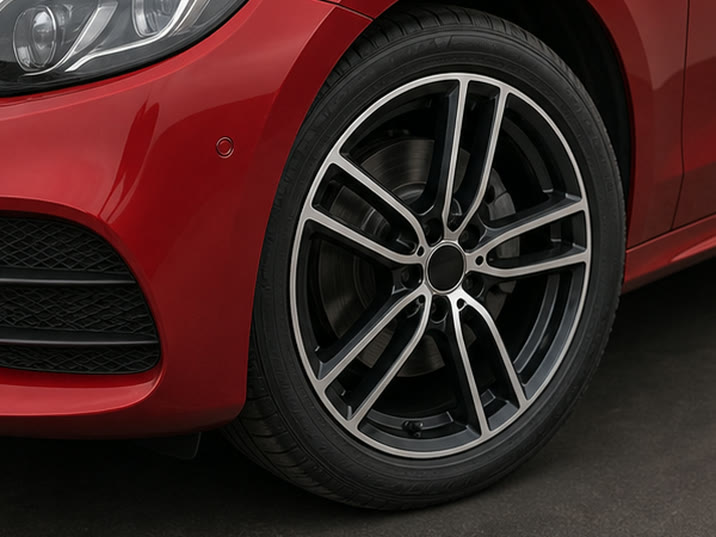 Mercedes-Benz B-Klasse B 200 AMG Line – wiel en exterieurdetail