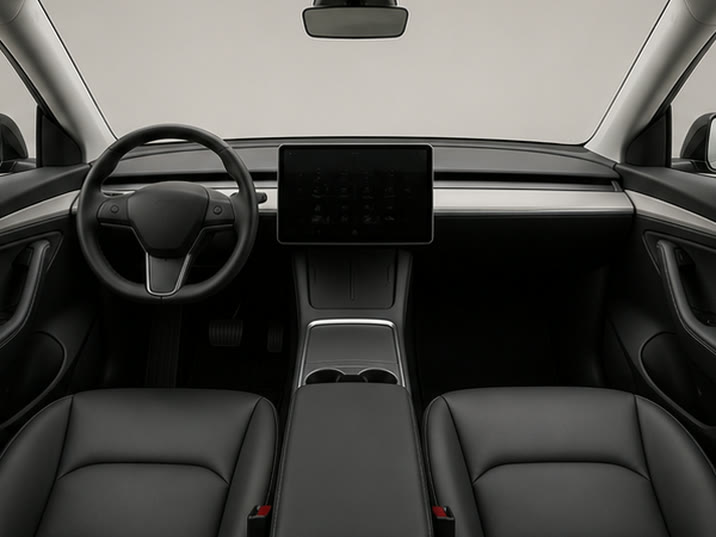 Tesla Model S Performance Ludicrous – dashboard en voorstoelen